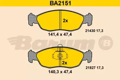 Комплект тормозных колодок, дисковый тормоз BARUM купить