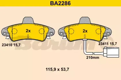 Комплект тормозных колодок, дисковый тормоз BARUM купить