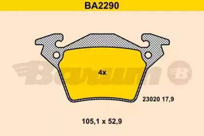 Комплект тормозных колодок, дисковый тормоз BARUM купить