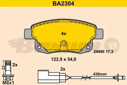 Комплект тормозных колодок, дисковый тормоз BARUM купить