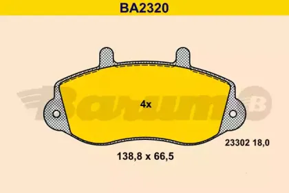Комплект тормозных колодок, дисковый тормоз BARUM купить