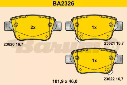 Комплект тормозных колодок, дисковый тормоз BARUM купить