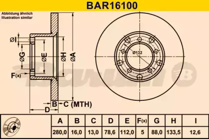 Тормозной диск BARUM купить