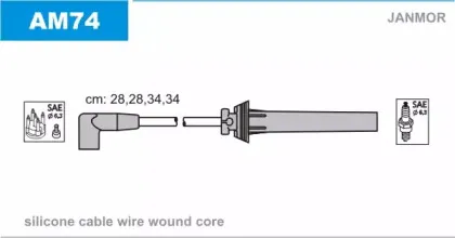 Комплект проводов зажигания JANMOR купить