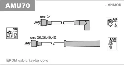 Комплект проводов зажигания JANMOR купить