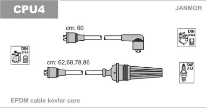 Комплект проводов зажигания JANMOR купить