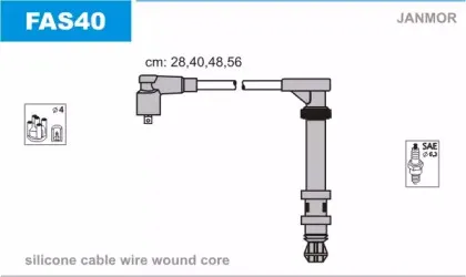 Комплект проводов зажигания JANMOR купить