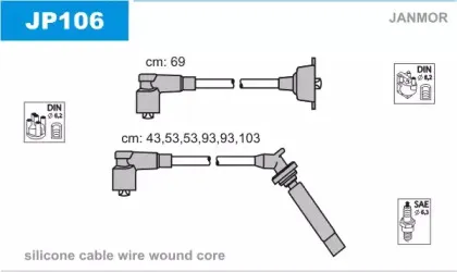 Комплект проводов зажигания JANMOR купить