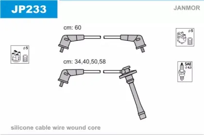 Комплект проводов зажигания JANMOR купить