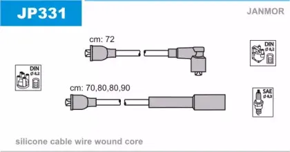 Комплект проводов зажигания JANMOR купить