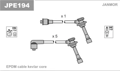 Комплект проводов зажигания JANMOR купить