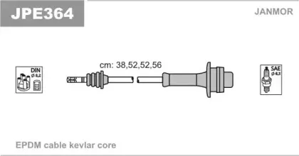 Комплект проводов зажигания JANMOR купить