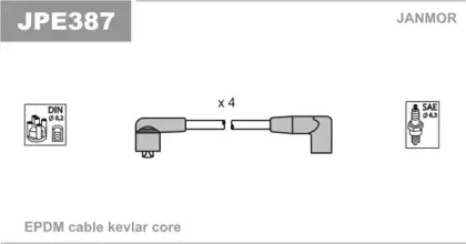 Комплект проводов зажигания JANMOR купить