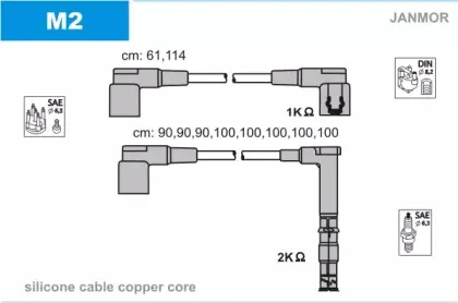 Комплект проводов зажигания JANMOR купить