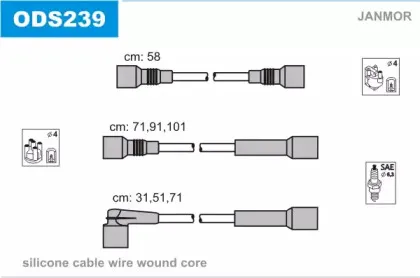 Комплект проводов зажигания JANMOR купить