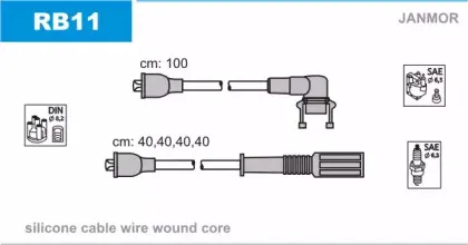 Комплект проводов зажигания JANMOR купить