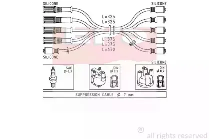 Комплект проводов зажигания EPS купить