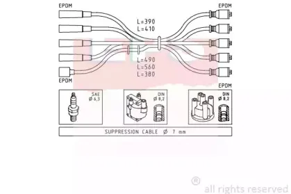Комплект проводов зажигания EPS купить
