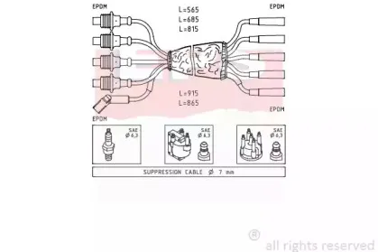 Комплект проводов зажигания EPS купить