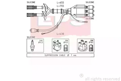 Комплект проводов зажигания EPS купить