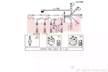 Комплект проводов зажигания EPS купить