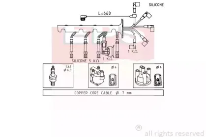 Комплект проводов зажигания EPS купить