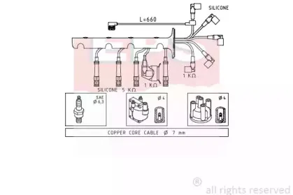 Комплект проводов зажигания EPS купить