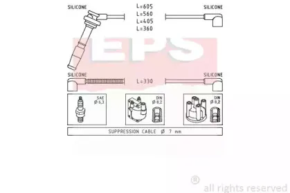 Комплект проводов зажигания EPS купить