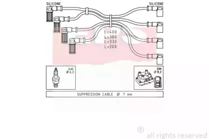 Комплект проводов зажигания EPS купить