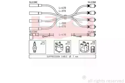 Комплект проводов зажигания EPS купить