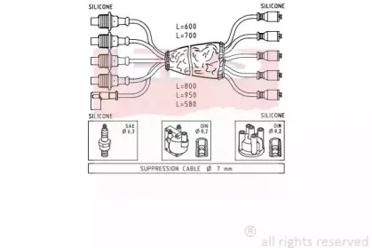 Комплект проводов зажигания EPS купить