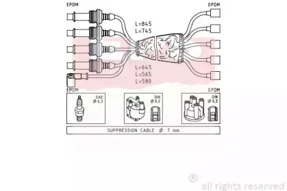 Комплект проводов зажигания EPS купить