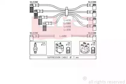 Комплект проводов зажигания EPS купить
