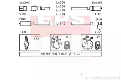 Комплект проводов зажигания EPS купить