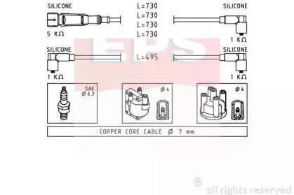 Комплект проводов зажигания EPS купить
