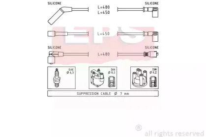 Комплект проводов зажигания EPS купить