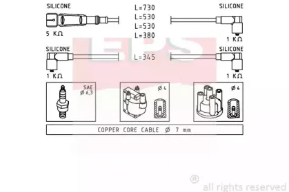 Комплект проводов зажигания EPS купить