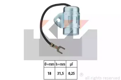 Конденсатор, система зажигания KW купить