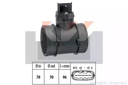 491 155 KW Витратомір повітря  (аналог EPS 1.991.155/Facet 10.1155 ) KW купить