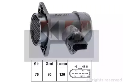 491 192 KW Витратомір повітря  (аналог EPS 1.991.192/Facet 10.1192 ) KW купить