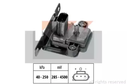 Датчик, давление выхлопных газов KW купить