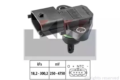 Датчик, давление выхлопных газов KW купить