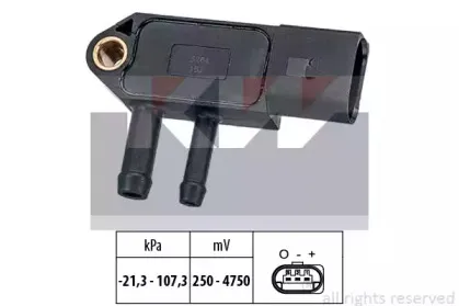 Датчик, давление выхлопных газов KW купить