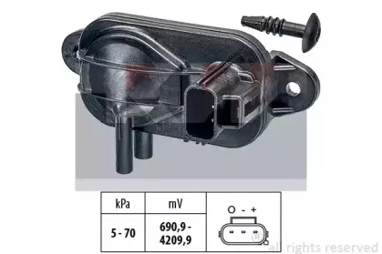 Датчик, давление выхлопных газов KW купить