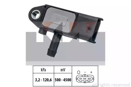 Датчик, давление выхлопных газов KW купить