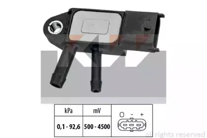 Датчик, давление выхлопных газов KW купить