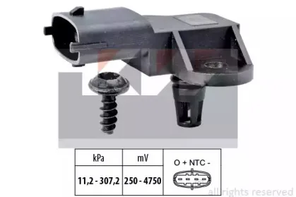 Датчик, давление выхлопных газов KW купить