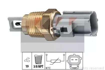 Датчик, температура впускаемого воздуха KW купить