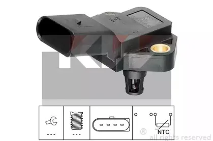 Датчик, температура впускаемого воздуха KW купить