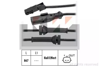 Датчик, частота вращения колеса KW купить